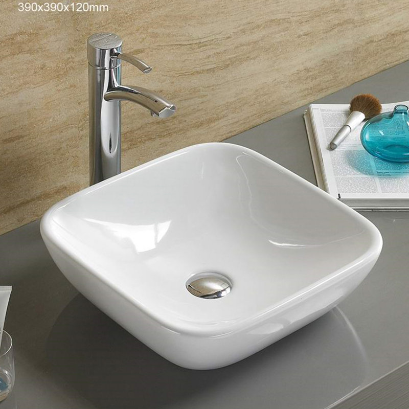 American Imaginations Above Counter For Drilling Ceramic Square Vessel Bathroom Sink Wayfair
