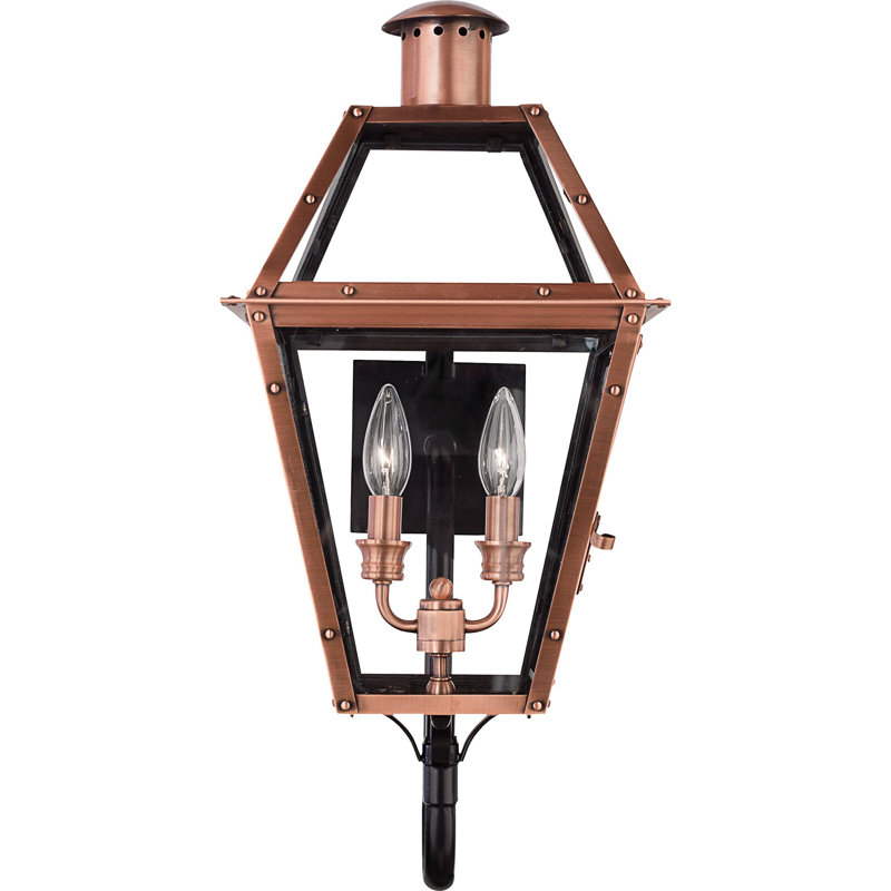Laurel Foundry Modern Farmhouse Lois Aged Copper 2 Bulb 23 5 H