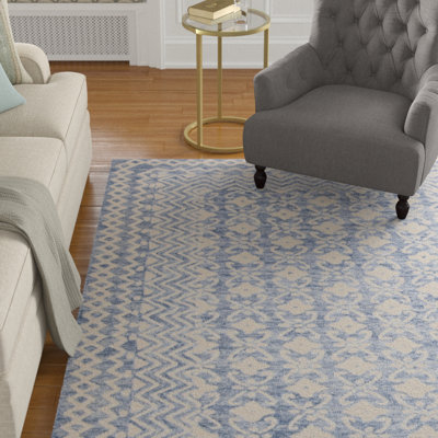 Simmerman Hand Tufted Wool Geometric Rug