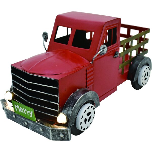 Red Metal Truck With Christmas Tree Granjalacumbre Com Uy