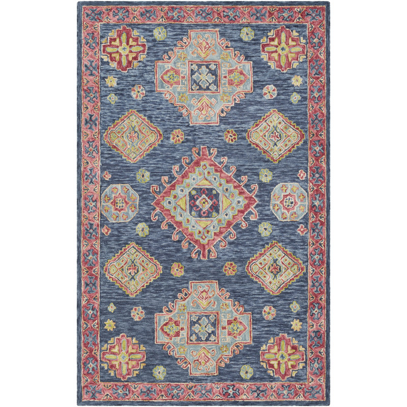 Bungalow Rose Sroda Handmade Tufted Wool Denim Dark Coral Area Rug Reviews Wayfair Buy transitional floral red/blue wool area rug, 'warm medley' today. wayfair com