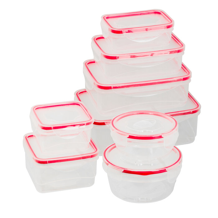 Prep & Savour 8-Pack Kenzie Plastic Food Storage Container Set
