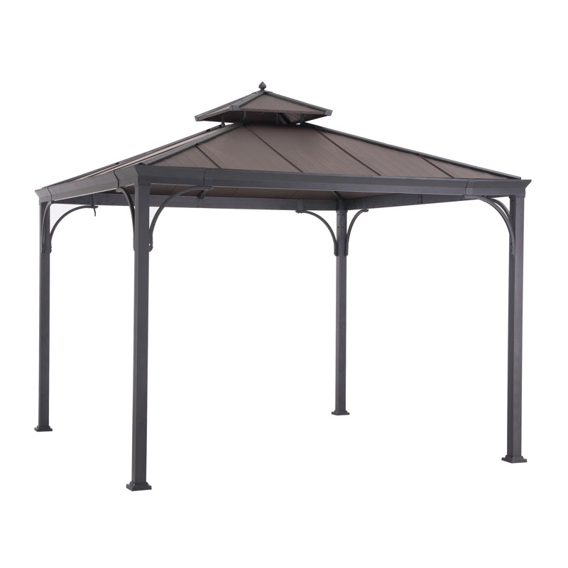 Sunjoy 10 Ft W X D Steel Patio Gazebo Reviews Wayfair Ca 10 Ft W X D Steel Patio Gazebo