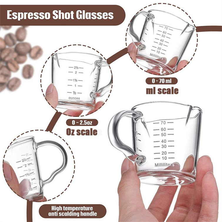 Vivid Espresso Measuring Glass Cup 70ml Mini Double Spouts Shot Glass Cup Wayfair Vivid Espresso Measuring Glass Cup 70ml Mini Double Spouts Shot Glass Cup Wayfair