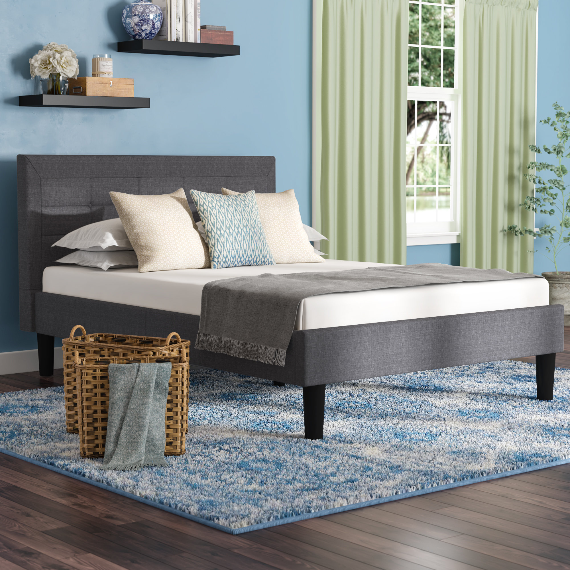 Ebern Designs Chosposi Upholstered Platform Bed Reviews Wayfair Upholstered Platform Bed