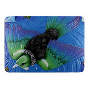 Tu Flying in Pacific Skies by Ninny Thompson Memory Foam Bath Mat
