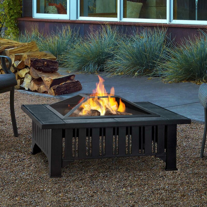 Real Flame Lafayette Steel Wood Burning Fire Pit Table Reviews