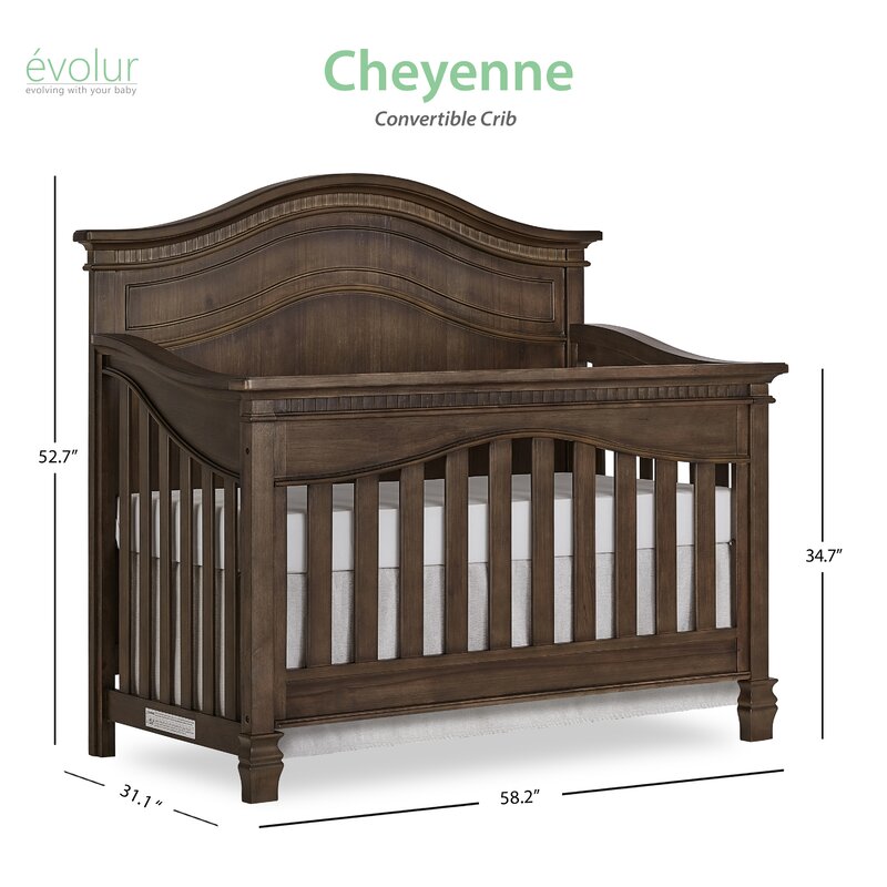 Evolur Cheyenne Full Panel 5 In 1 Convertible Crib Wayfair