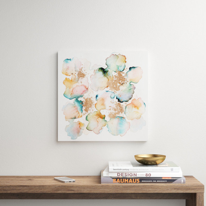 Rose Gold Garden By Oliver Gal Wrapped Canvas Painting Print
