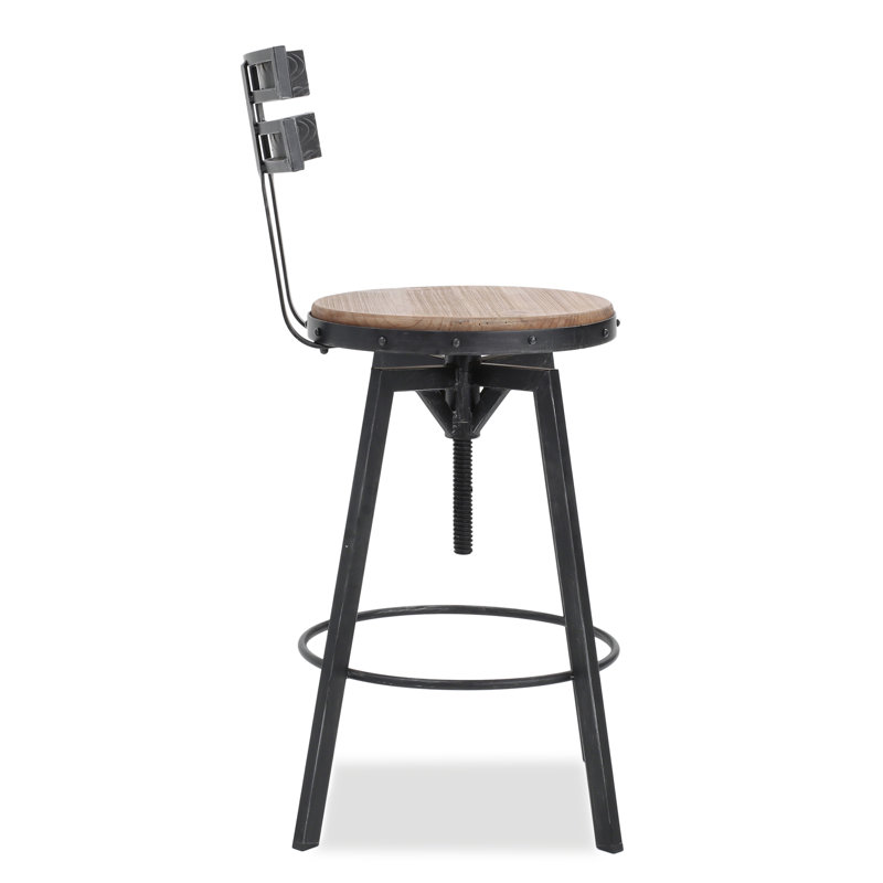 Modern Adjustable Height Swivel Barstool Bar Stool Pub Chair Kitchen Island Counter Set of 2 Amelia Bar Stool Leather PU Upholstered Stool Chrome Base with Backrest /& Footrest Stool White