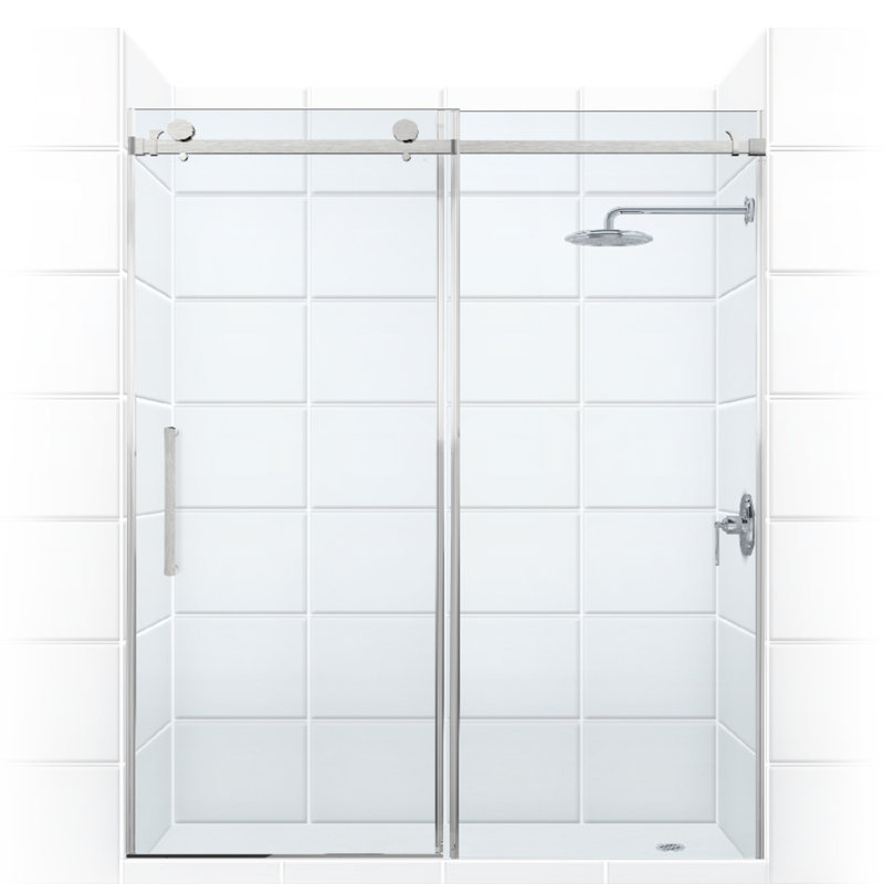 Coastal Industries Meridian Series Ii 60 5 W X 78 H Single Sliding Frameless Shower Door Wayfair