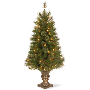 atlanta spruce 4 green artificial entrance christmas tree with 100 clear lights - Pre Lit Outdoor Christmas Trees atlanta spruce 4 green artificial entrance christmas tree with 100 clear lights - Pre Lit Outdoor Christmas Trees