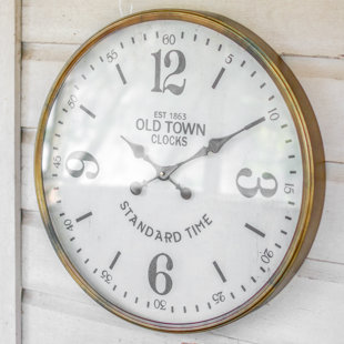 Best Oversized Oxalide Old Town Station 23.5 Wall Clock by Gracie Oaks Office Furniture Oversized Oxalide Old Town Station 23.5 Wall Clock by Gracie Oaks Office Furniture