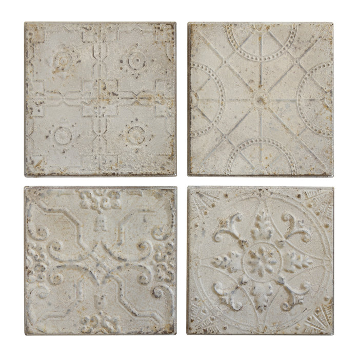12 25 X Tin Decorative Accent Tile In Antique Gray 12 25 X Tin Decorative Accent Tile In Antique Gray