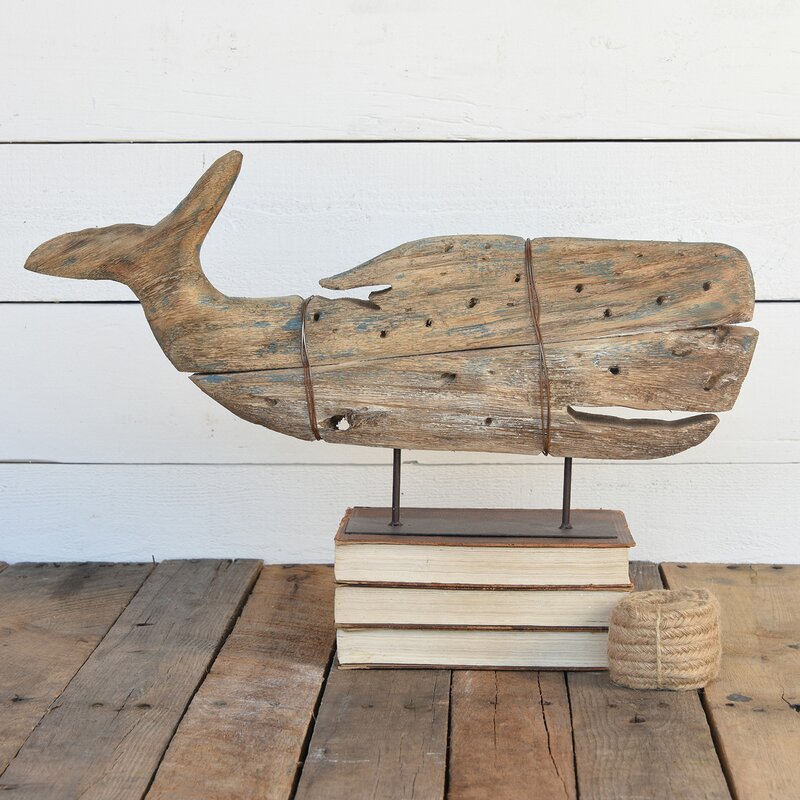 Breakwater Bay Lysette Sperm Whale Wood Figurine & Reviews | Wayfair