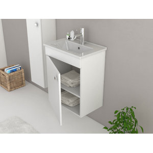 51 cm wandbefestigter Waschbeckenunterschrank Ga..