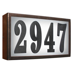 Address Lights You Ll Love Wayfair Serrano Lighted 1 Line Wall Address Plaque