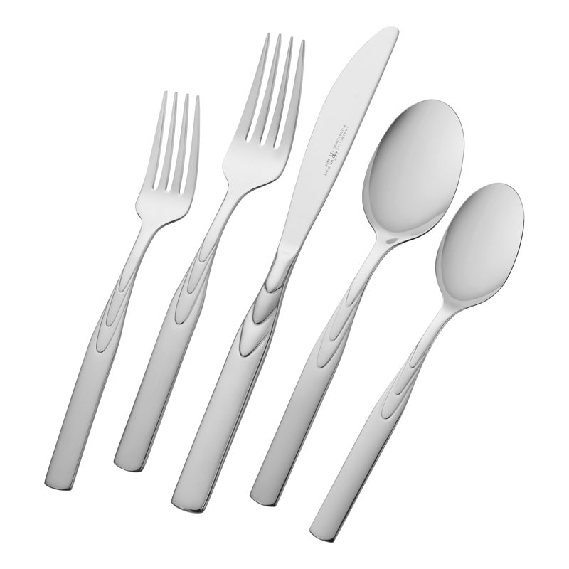 Henckels Rapture 45 Piece 18 10 Stainless Steel Flatware Set Service For 8 Reviews Wayfair