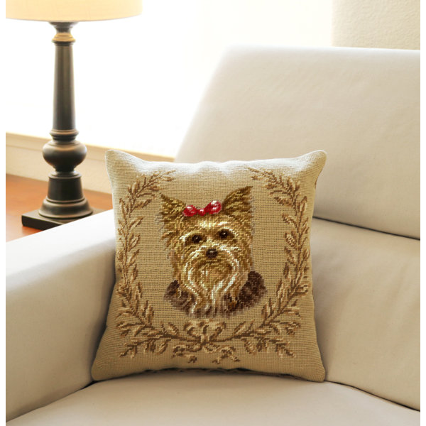 Dog Needlepoint Pillow Wayfair