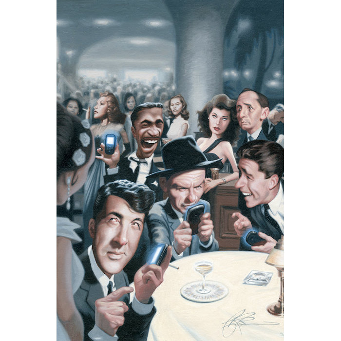 East Urban Home The Rat Pack Tweets Painting Print On Wrapped