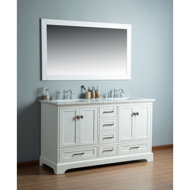 Willa Arlo Interiors Stian 60 Double Sink Bathroom Vanity Set Stian 60 Double Sink Bathroom Vanity Set