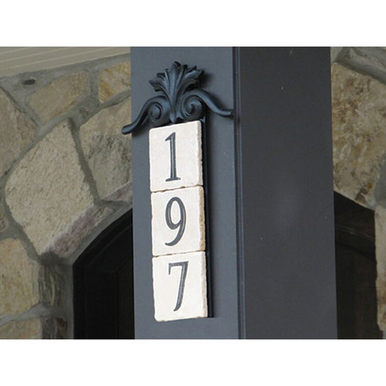 Iron NACH KA House Address Sign/Plaque 17 x 8 x 1 4 Numbers Old World 