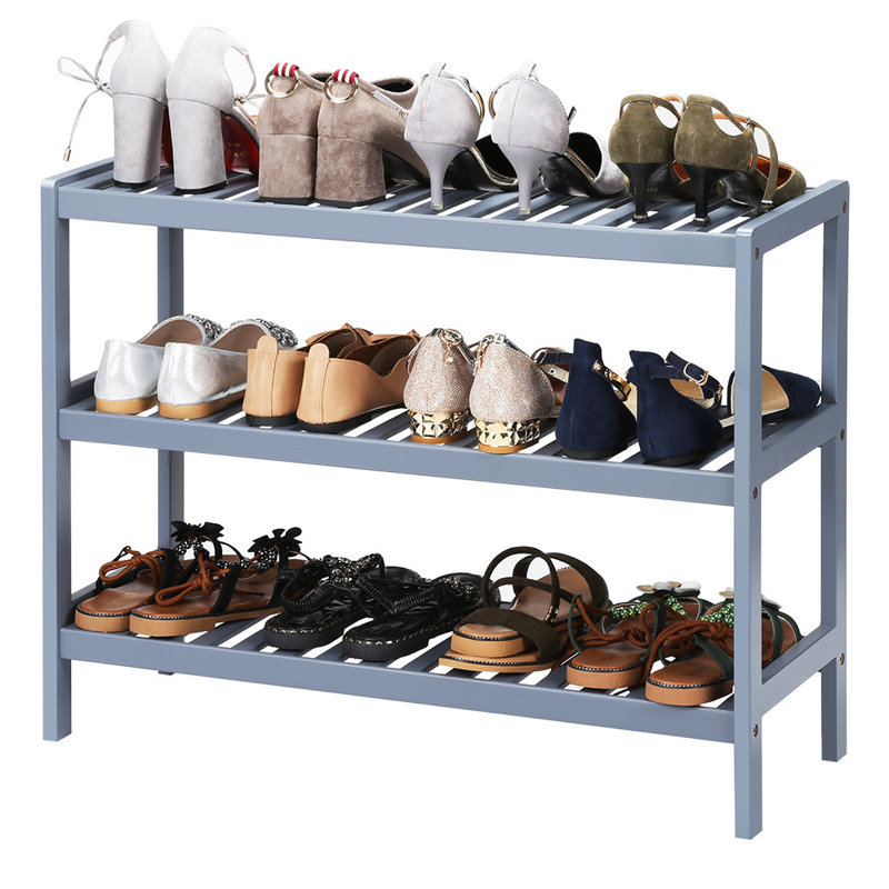 Rebrilliant 3 Tier Bamboo Shoe Rack Free Stand Storage Shelf