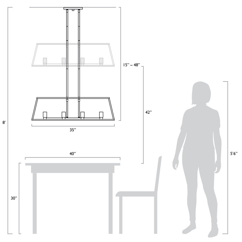 Shisler 8 Light Kitchen Island Linear Pendant