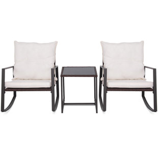 Ledyard 3 Piece Rattan 2 Person Seating Group with review