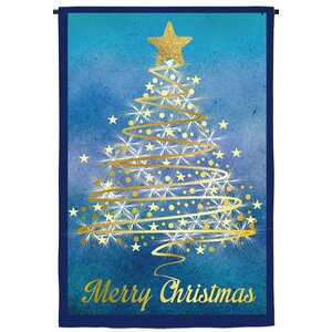 Christmas Tree Suede Garden Flag