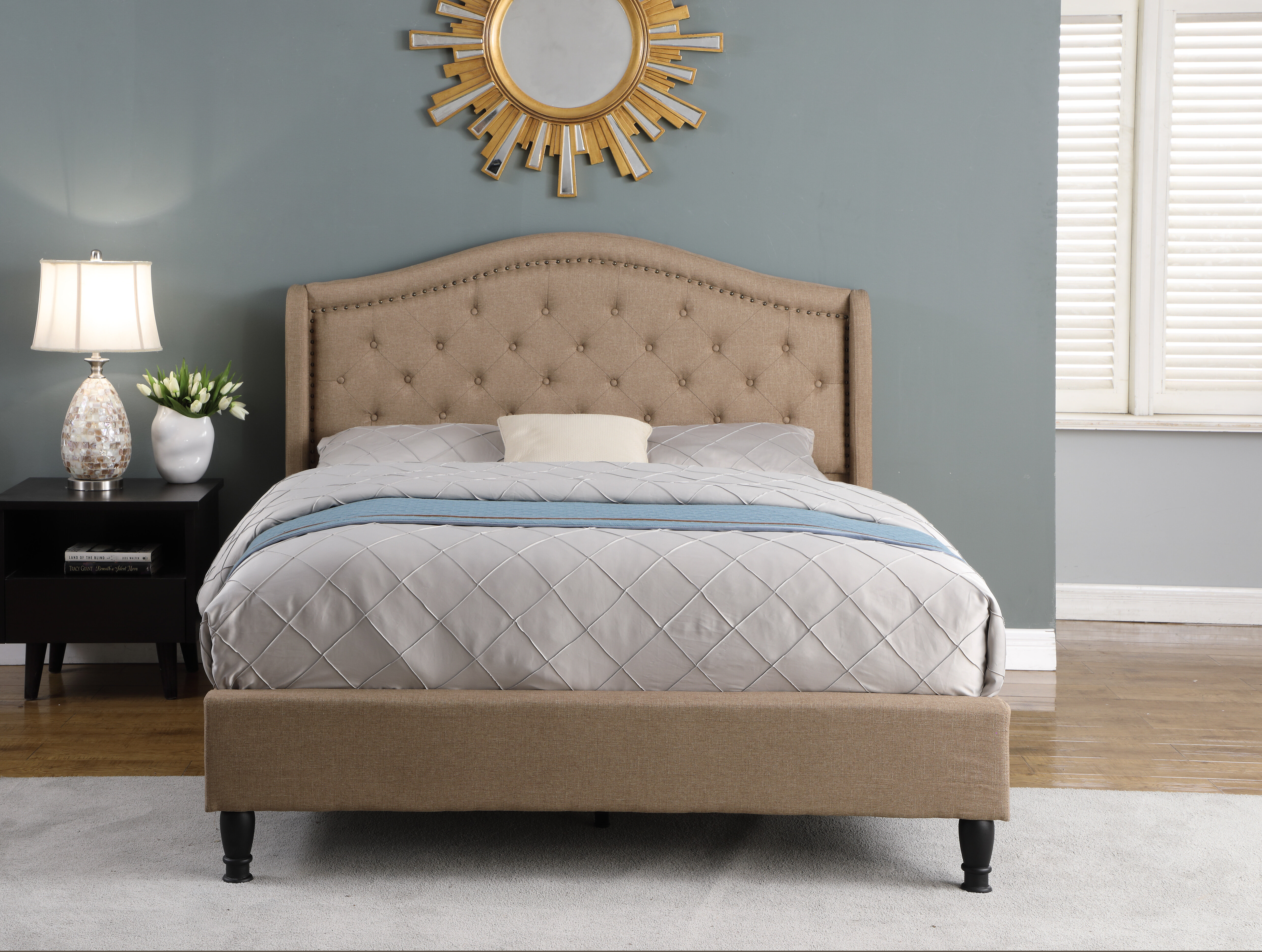 Weiss Tufted Low Profile Platform Bed