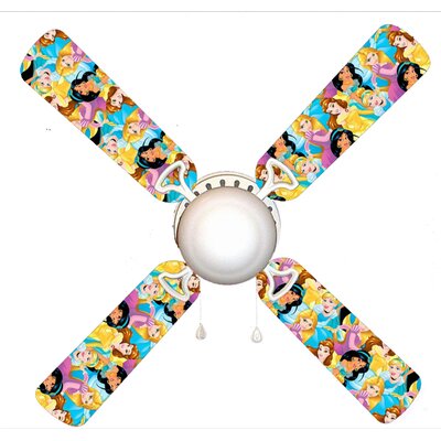 888 Cool Fans 42 Disney Princesses 4 Blade Ceiling Fan Light Kit