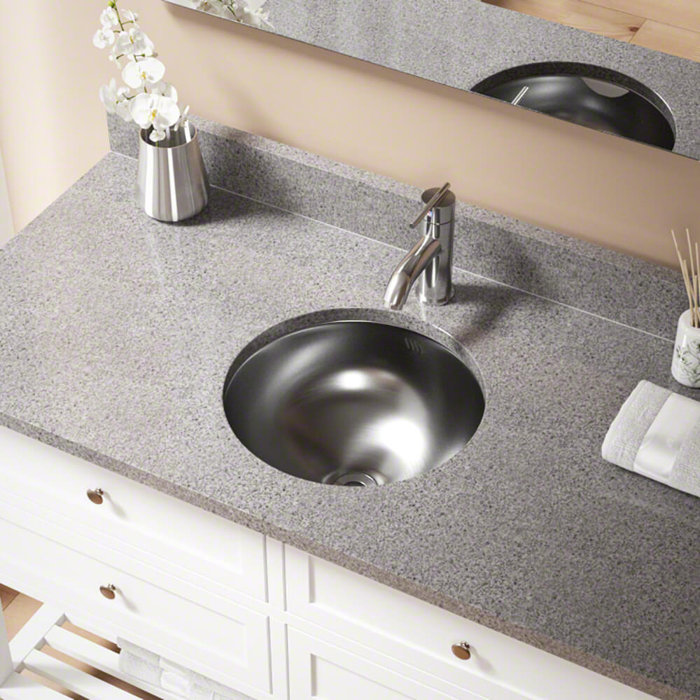 Stainless Steel Circular Undermount Bathroom Sink