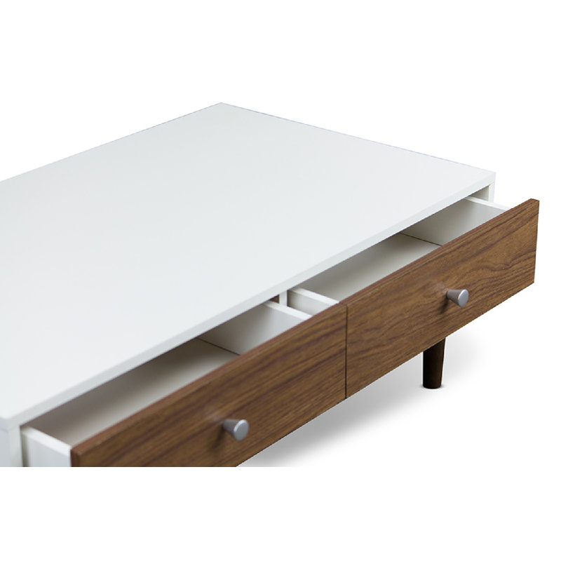 Brayden Studio Epple Contemporary Creative Stylish 14 High X 38 Wide X 22 Depth Office Home Wooden Utility Coffee Table White And Brown Colour Finish Wayfair Ca