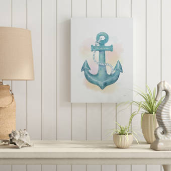 Breakwater Bay Watercolor Anchor Watercolor Painting Print On