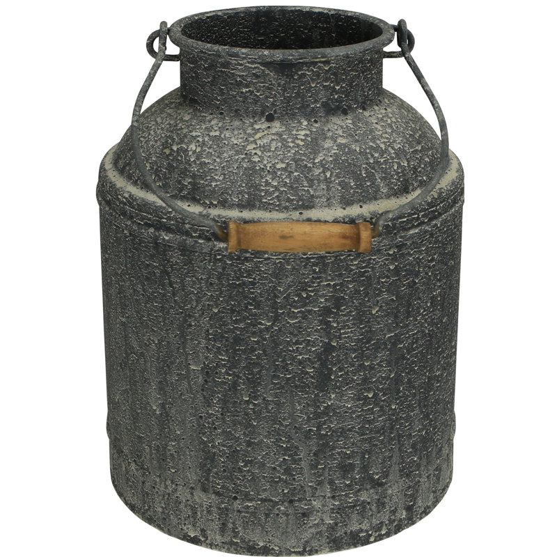 Gracie Oaks Propst Galvanized Metal Milk Decorative Jug With