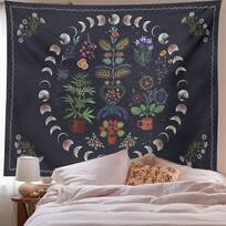 US Stock Flowers Plants Tapestry Wall Hanging Art Tapestry Bedspread Home Decor