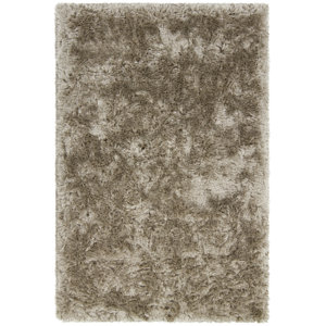 Joellen Textured Contemporary Shag Tan Area Rug