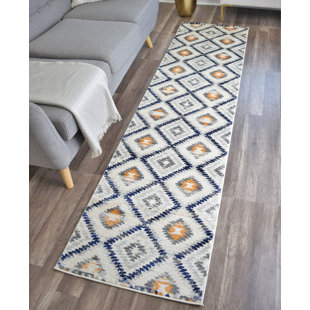 Geometric Trellis Runner Rug Blue Grey Mustard Triangle Rugs Hallway Bedroom Living Room Kitchen Geometric Trellis Runner Rug Blue Grey Mustard Triangle Rugs Hallway Bedroom Living Room Kitchen