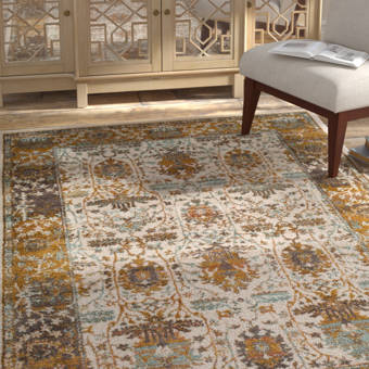 17 Stories Ahlers Tufted Ivory Brown Area Rug Reviews Wayfair