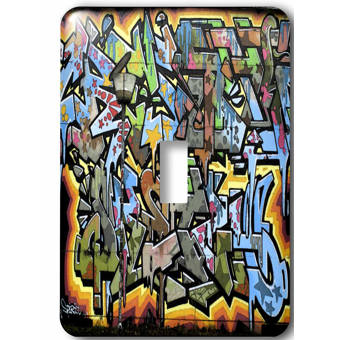 3drose Graffiti Art In Rainbows 1 Gang Toggle Light Switch Wall Plate Wayfair
