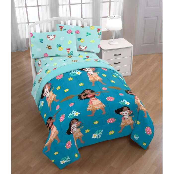 Disney Moana Flower Power Reversible Comforter Set