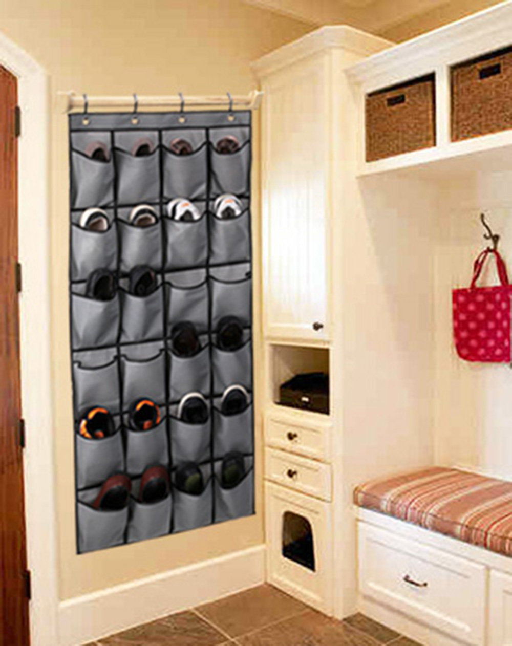 room essentials expandable shoe rack on Rebrilliant 12 Pair Overdoor Shoe Organizer Reviews Wayfair