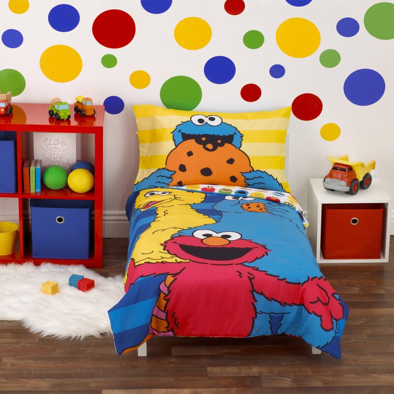 Sesame Street Best Friends 4 Piece Toddler Bedding Set Wayfair