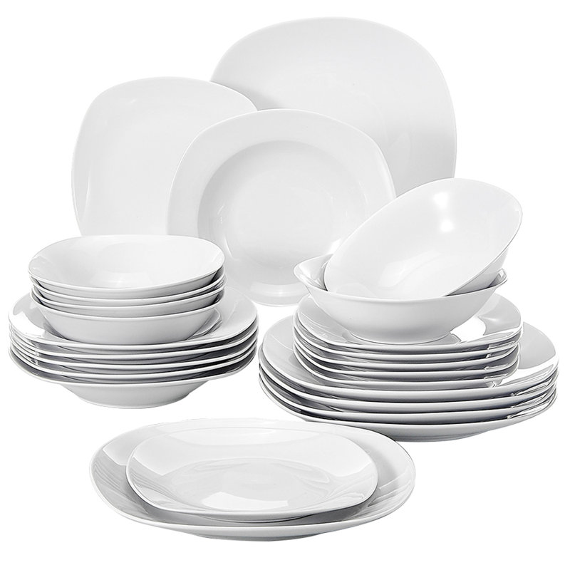 white dinnerware sets for 6