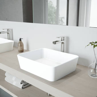 Fresca Moselle Ceramic Rectangular Vessel Bathroom Sink With Overflow Wayfair
