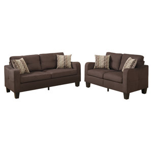 Bobkona Spencer 2 Piece Living Room Set by Poundex