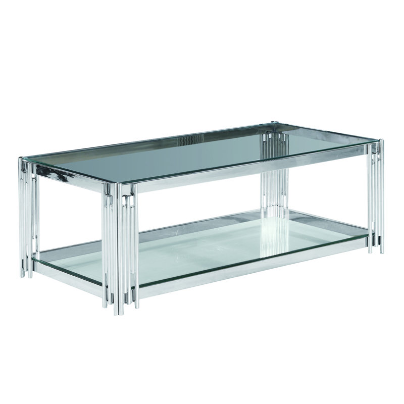 Orren Ellis Clarkson Gl Top Coffee Table With Storage Reviews Clarkson Gl Top Coffee Table