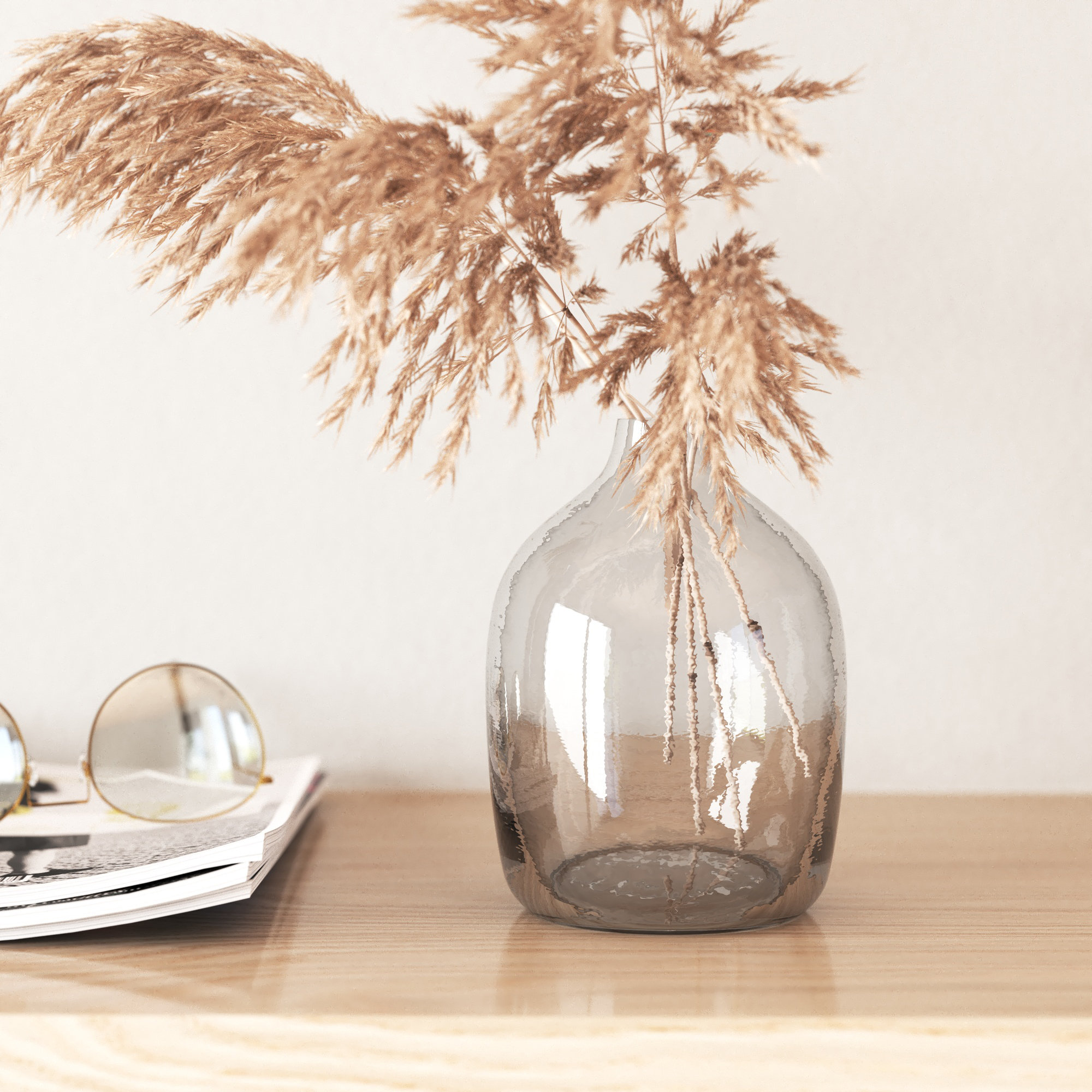 Allmodern Neale Clear Glass Table Vase Reviews Wayfair