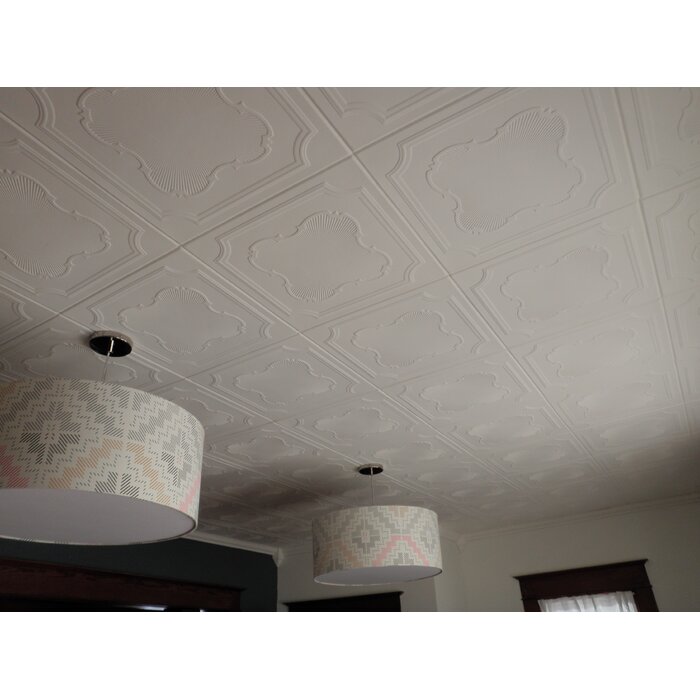 Coronado 1 6 Ft X 1 6 Ft Glue Up Ceiling Tile In White
